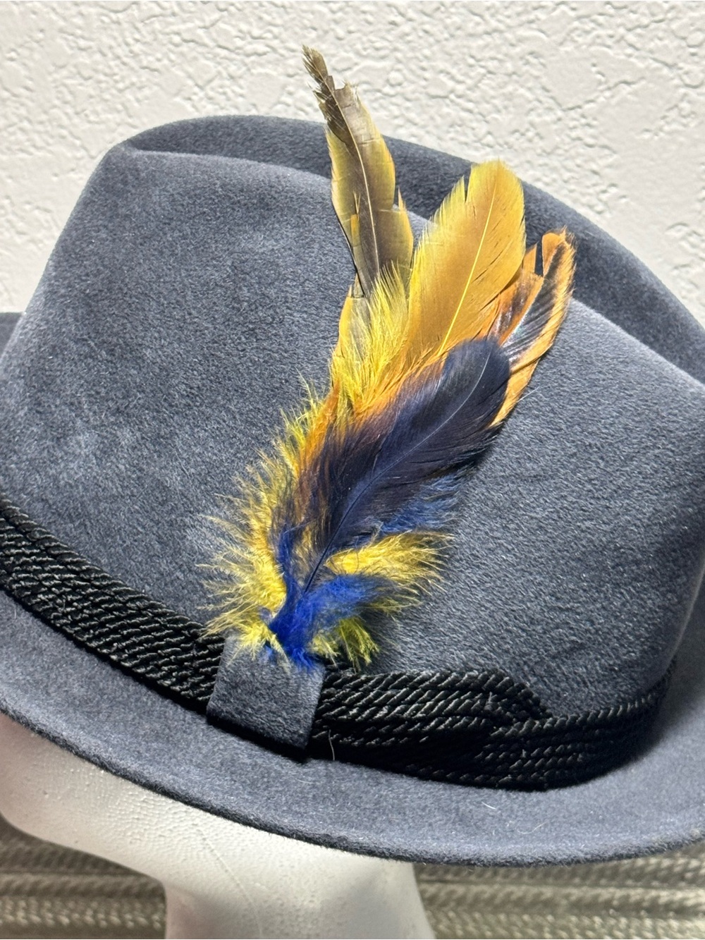 Vintage Flechet Genuine Velour Chapeau Fedora Hat - Picture 2 of 9